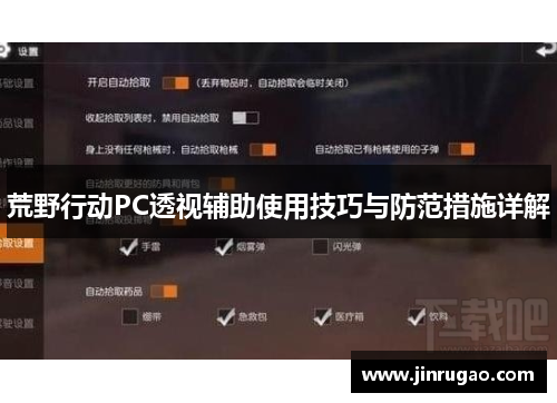 荒野行动PC透视辅助使用技巧与防范措施详解